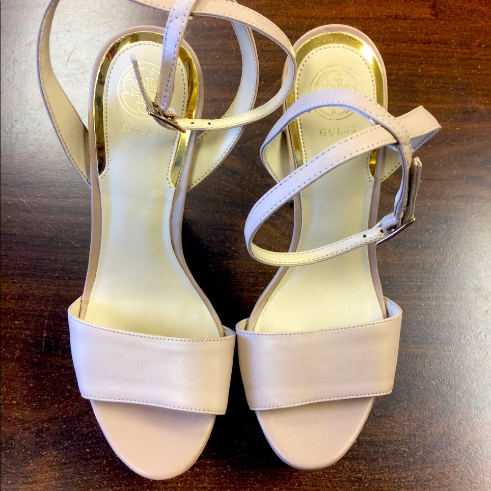 Guess blush opened toed heels with strap (7)
